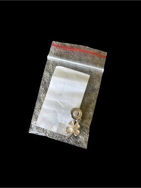 Silver Four-Leaf Clover Dangle Charm - Unbranded